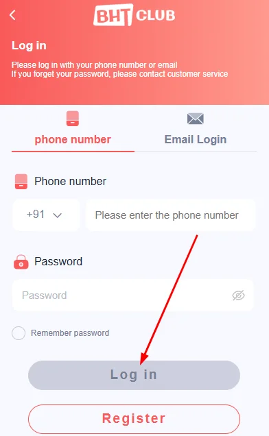 Press login button